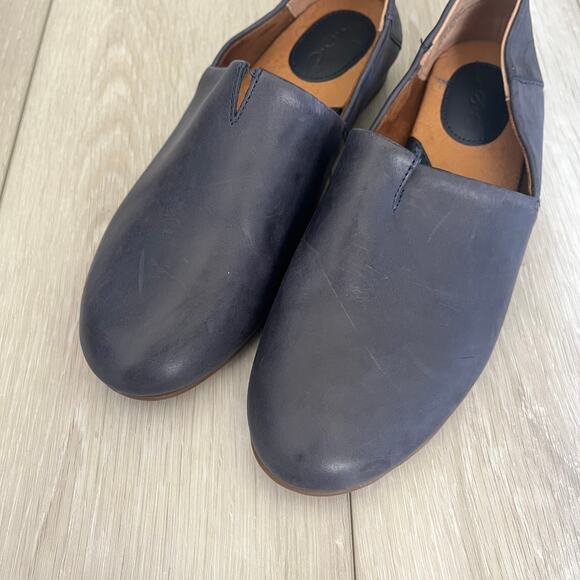 BOC 'Suree' Women's 10 WIDE Navy Blue Slip On Loafer Smooth Nubuck Comfort Shoe - Picture 7 of 7